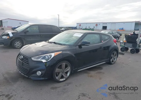 2013 Hyundai Veloster Turbo W/Black from USA, damaged, VIN KMHTC6AE4DU124879